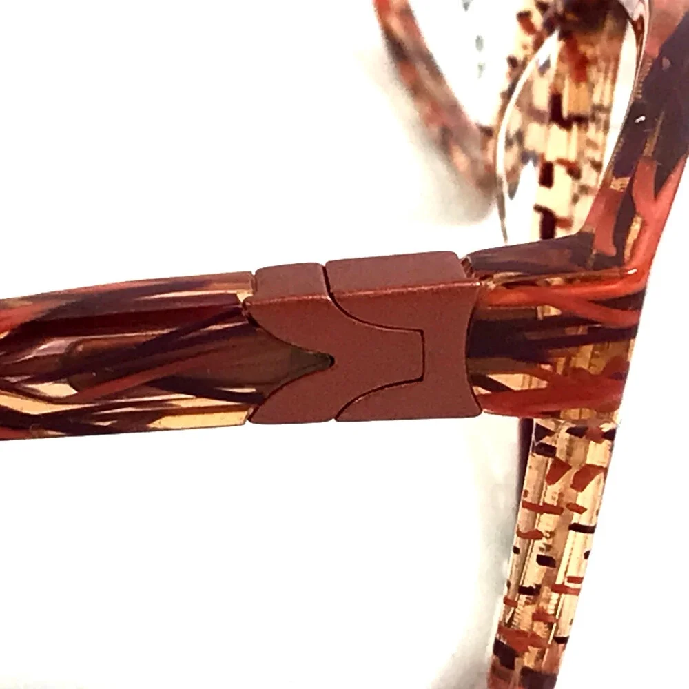 Koali Eyeglasses Frames 7665K OP014 Brown Red Rectangle Full Rim 53-15-135